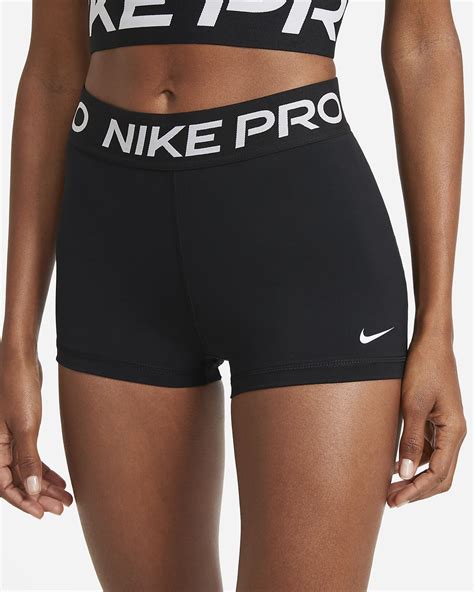 white nike pro shorts women